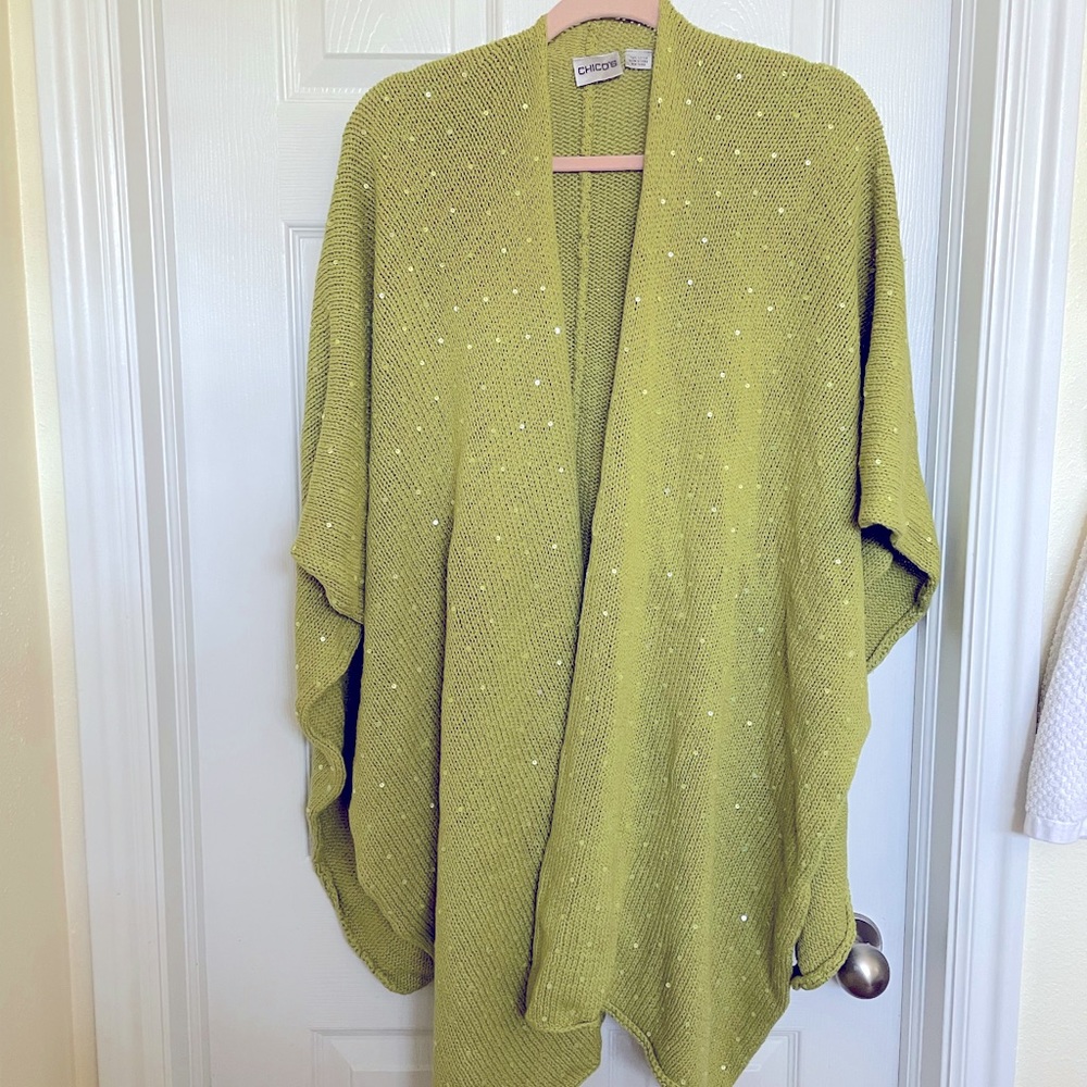 Lime green sequin oversized shall